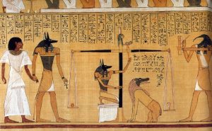 Representation of the Universal law of Karma in ancient Egypt